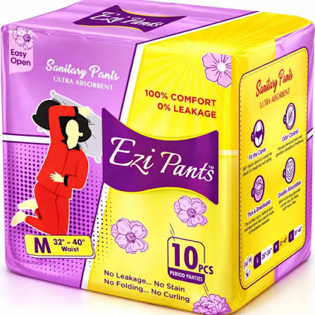Ezi-Pants Sanitary Pants Ultra Absorbent Protection upto 12 hours Small to Large Size