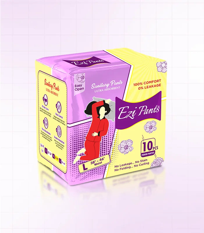 Ezi-Pants Sanitary Pants Ultra Absorbent Protection upto 12 hours Small to Large Size